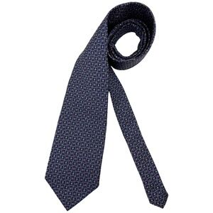 HICKEY FREEMAN Blue Geometric Silk LUXURY Tie HANDMADE USA